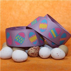 Easter Ribbon - Easter Eggs/Lilac